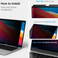 FOLIA PRYWATYZUJĄCA SPIGEN MACBOOK AIR 13 M2 / M3 / M4 / 2023-2025 SAFE VIEW