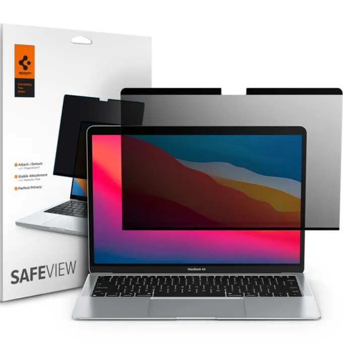 FOLIA PRYWATYZUJĄCA SPIGEN MACBOOK AIR 13 M2 / M3 / M4 / 2023-2025 SAFE VIEW
