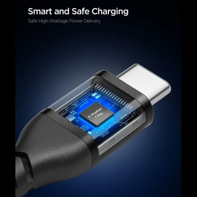 KABEL USB-C SPIGEN EB10010CCA ESSENTIAL 100W 100CM CZARNY