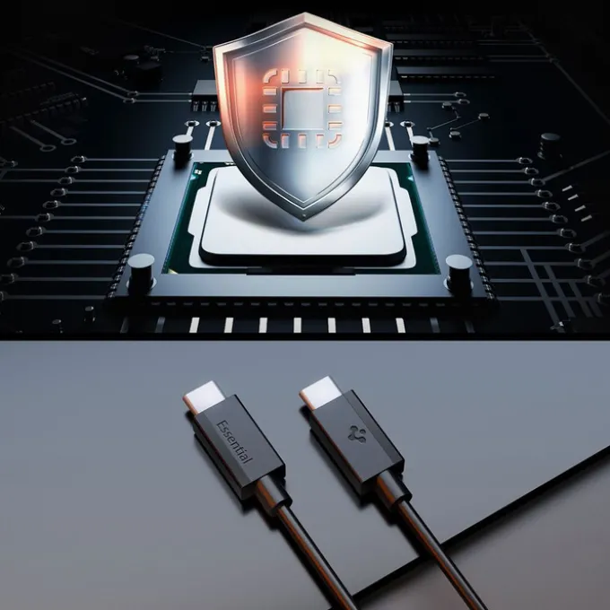KABEL USB-C SPIGEN EB6010CC ESSENTIAL 60W 100CM CZARNY