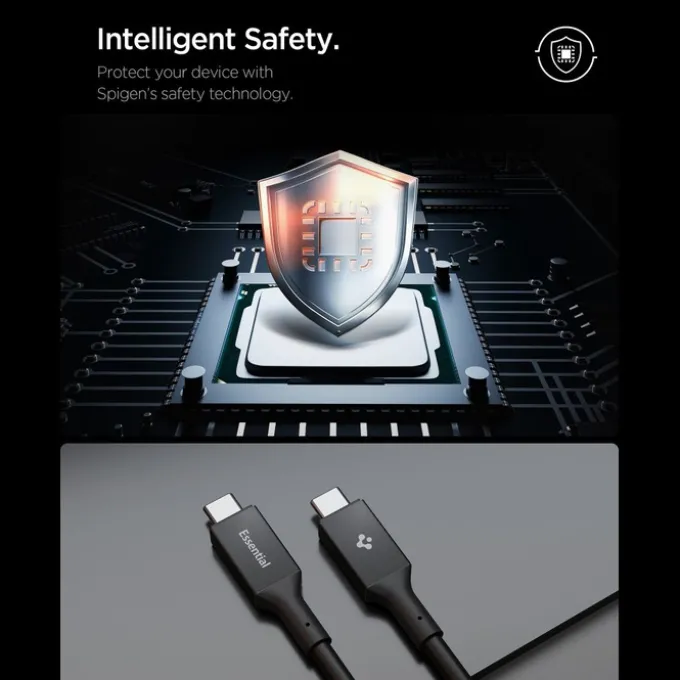 KABEL USB-C SPIGEN EB10020CC ESSENTIAL 100W 200CM CZARNY