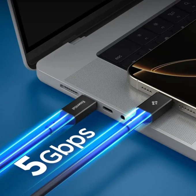 KABEL USB-C SPIGEN EB10020CC ESSENTIAL 100W 200CM CZARNY