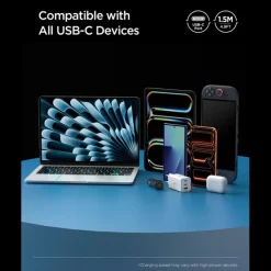 KABEL USB-C SPIGEN EB10010CC ESSENTIAL 100W 100CM CZARNY