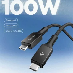KABEL USB-C SPIGEN EB10010CC ESSENTIAL 100W 100CM CZARNY
