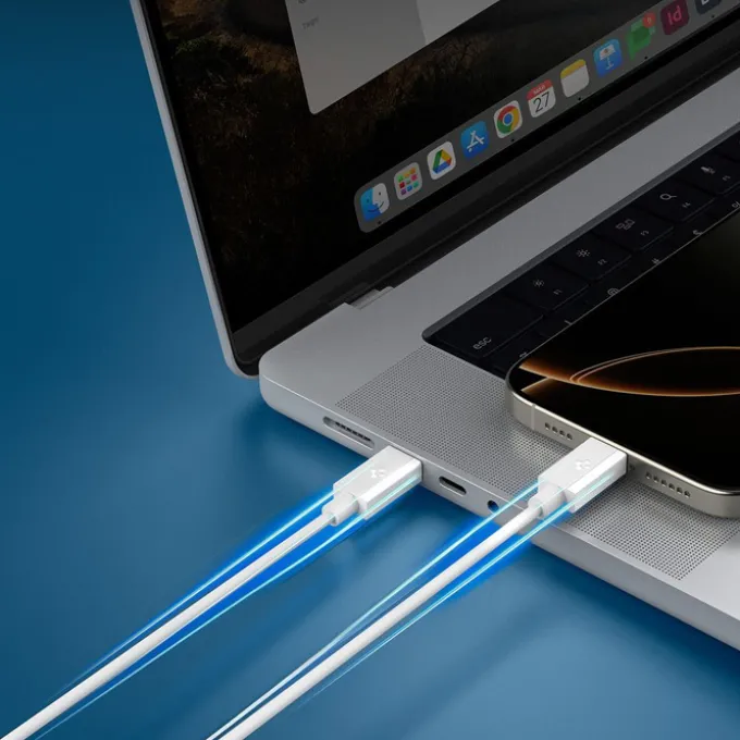 KABEL USB-C SPIGEN EB6020CC ESSENTIAL 60W 200CM BIAŁY