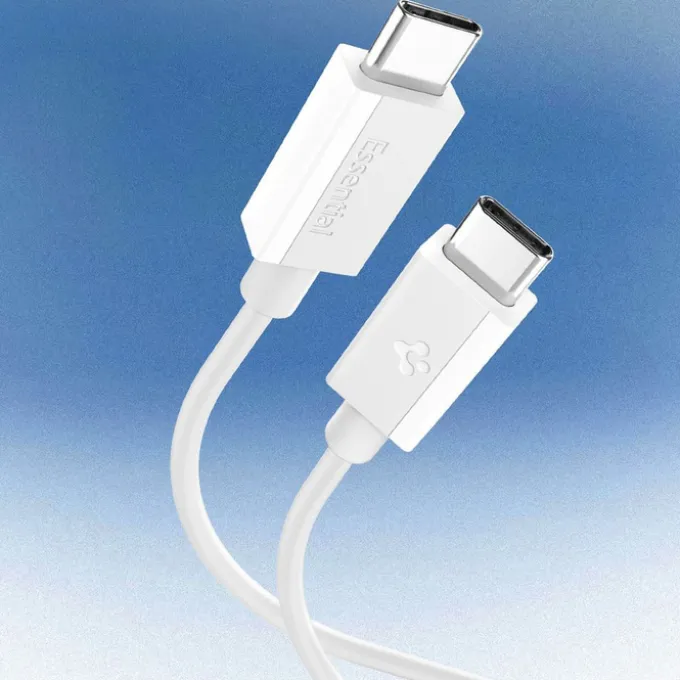 KABEL USB-C SPIGEN EB6010CC ESSENTIAL 60W 100CM BIAŁY