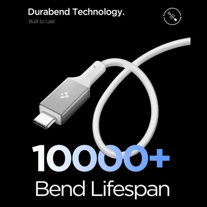 KABEL USB-C SPIGEN EB24015CC ESSENTIAL 240W 150CM BIAŁY
