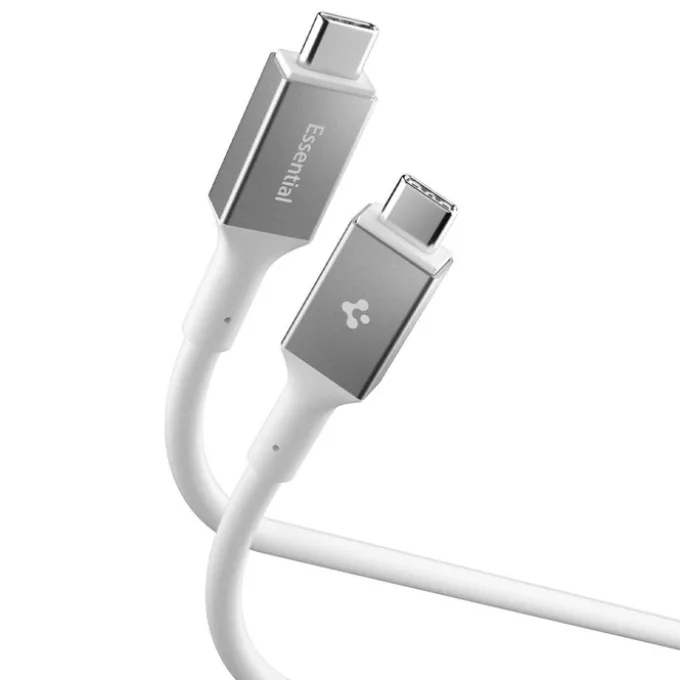 KABEL USB-C SPIGEN EB24012CC ESSENTIAL 240W 120CM BIAŁY