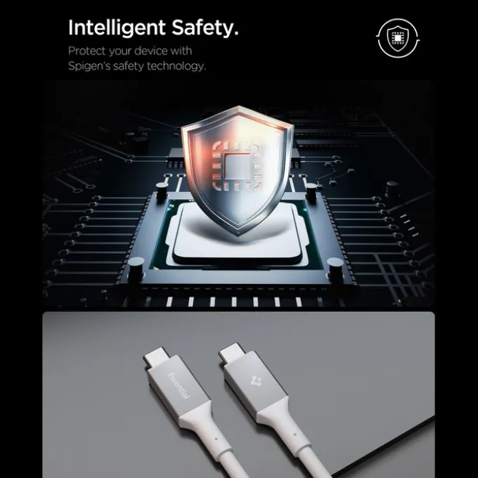 KABEL USB-C SPIGEN EB10020CC ESSENTIAL 100W 200CM BIAŁY