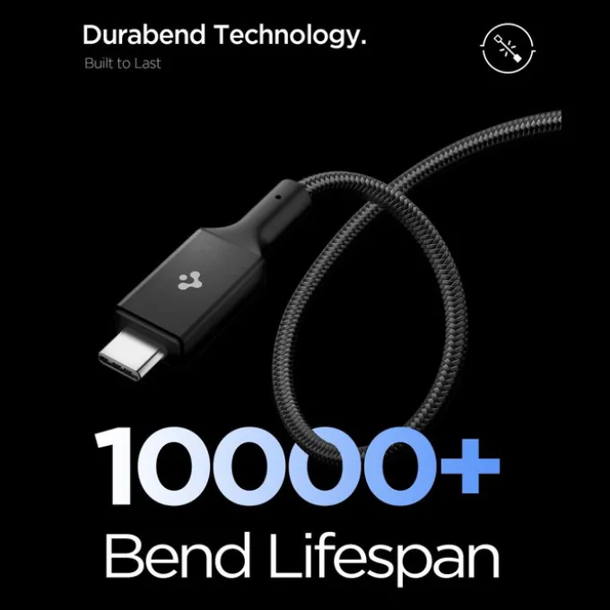 KABEL USB-C SPIGEN EB24015CC ESSENTIAL 240W 150CM CZARNY