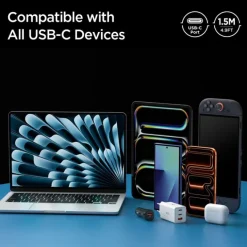 KABEL USB-C SPIGEN EB24015CC ESSENTIAL 240W 150CM CZARNY