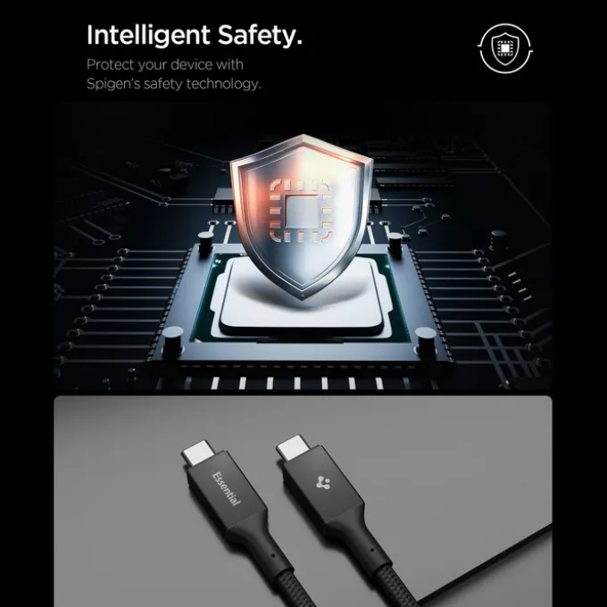 KABEL USB-C SPIGEN EB10015CC ESSENTIAL 100W 150CM CZARNY