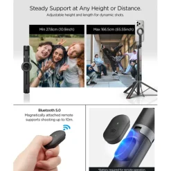 KIJEK SELFIE SPIGEN S582W BLUETOOTH STATYW CZARNY