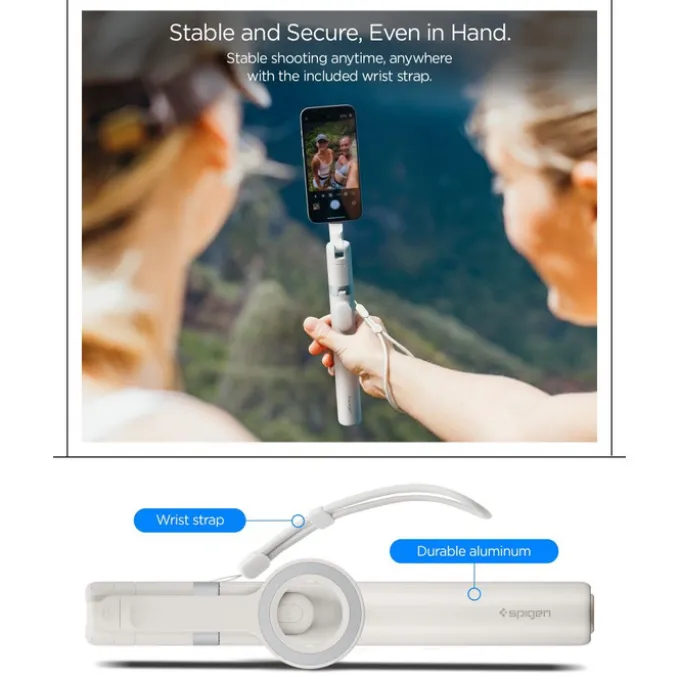 KIJEK SELFIE SPIGEN S582W BLUETOOTH STATYW BEŻOWY