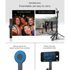 KIJEK SELFIE SPIGEN S581W MAGSAFE BLUETOOTH SELFIE STICK TRIPOD BLACK
