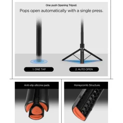 KIJEK SELFIE SPIGEN S581W MAGSAFE BLUETOOTH SELFIE STICK TRIPOD BLACK