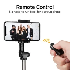 Kijek selfie Statyw SPIGEN S540w Wireless Selfie Stick Tripod Black