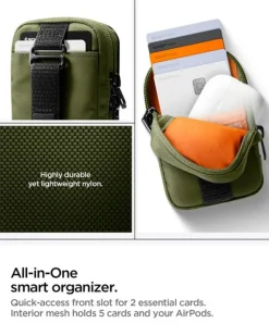ORGANIZER MAGSAFE SPIGEN POUCH TINTAPZIP OLIVE GREEN