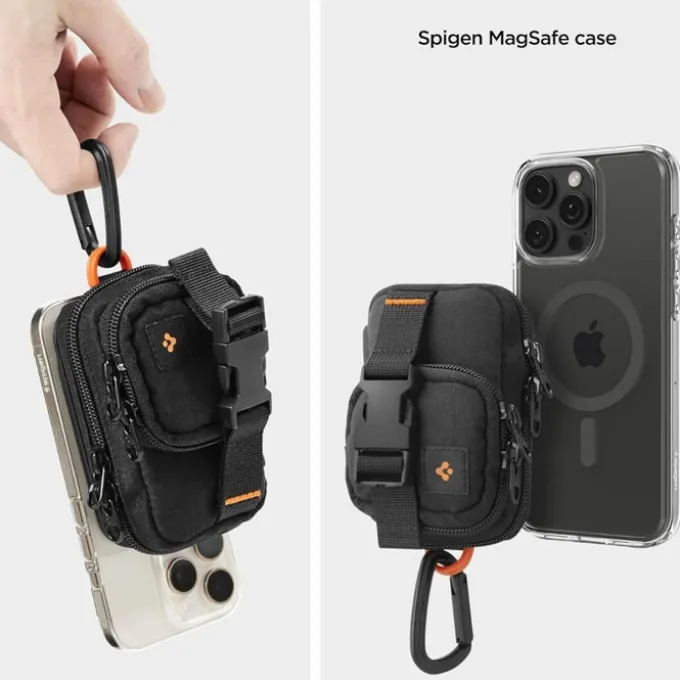 ORGANIZER MAGSAFE SPIGEN SNAP ZIP MAGSAFE POUCH BLACK