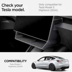 ORGANIZER POD EKRAN SPIGEN TESLA MODEL 3 2024 UNDER SCREEN STORAGE ORGANIZER BLACK