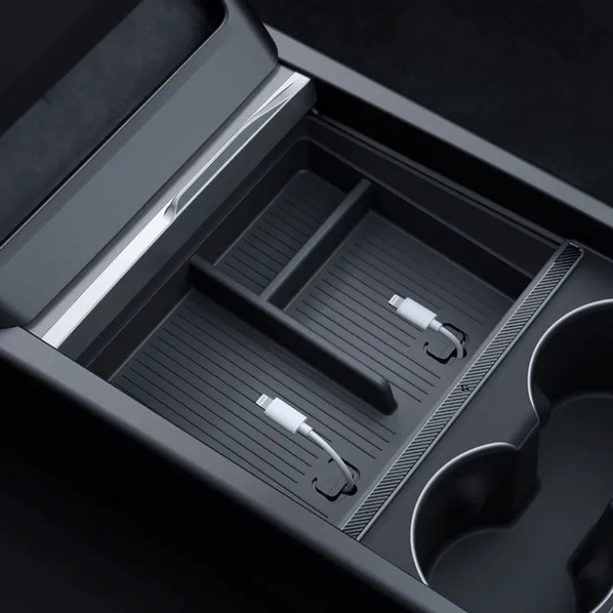 Organizer Spigen Tesla Model 3 2024 Console Organizer Bottom Black