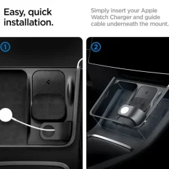 ORGANIZER Z UCHWYTEM DO ŁADOWARKI SPIGEN TESLA MODEL Y/3 3W1 WIRELESS CHARGING HUB MOUNT BLACK