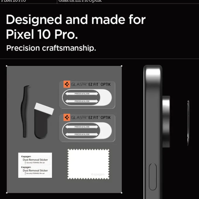 OSŁONA APARATU SPIGEN GOOGLE PIXEL 10 PRO XL OPTIK GLAS.TR CAMERA PROTECTOR 2-PACK CRYSTAL CLEAR