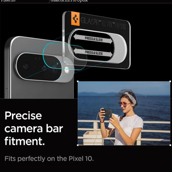 OSŁONA APARATU SPIGEN GOOGLE PIXEL 10 OPTIK GLAS.TR CAMERA PROTECTOR 2-PACK CRYSTAL CLEAR