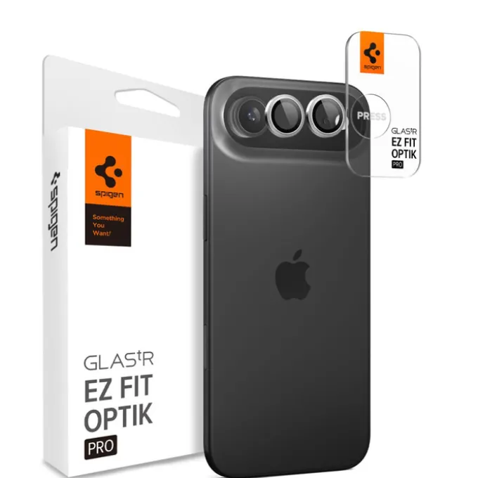 OSŁONA APARATU SPIGEN IPHONE 17 AIR OPTIK PRO GLASS.TR ”EZ”FIT CAMERA PROTECTOR 2-PACK SILVER