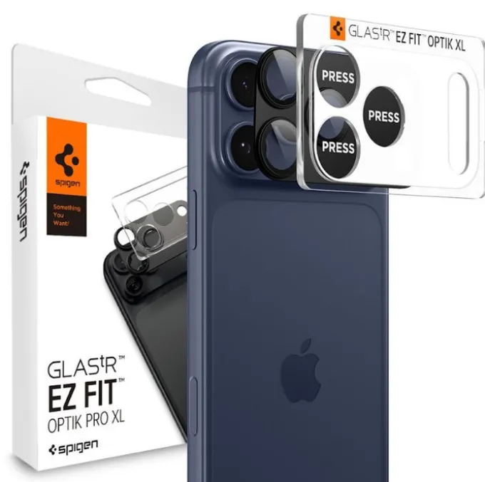 OSŁONA APARATU SPIGEN IPHONE 17 PRO MAX OPTIK PRO XL GLAS.TR ”EZ FIT” CAMERA PROTECTOR BLACK