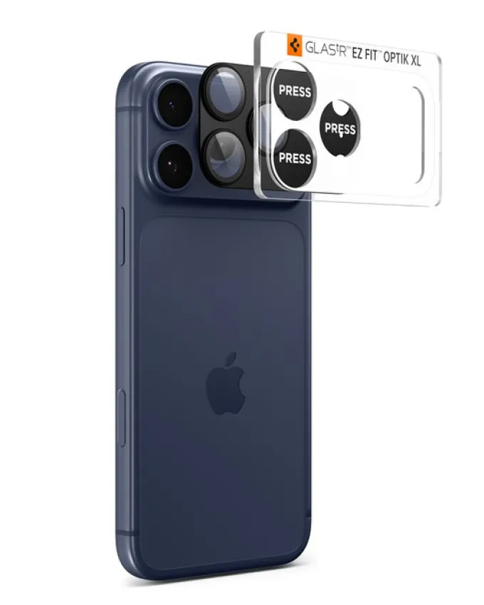 OSŁONA APARATU SPIGEN IPHONE 17 PRO OPTIK PRO XL GLAS.TR ”EZ FIT” CAMERA PROTECTOR BLACK