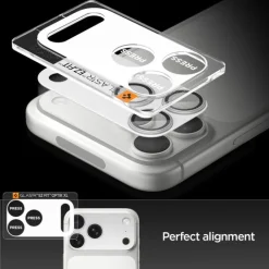 OSŁONA APARATU SPIGEN IPHONE 17 PRO MAX OPTIK PRO XL GLAS.TR ”EZ FIT” CAMERA PROTECTOR SILVER