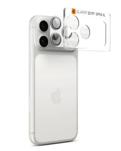 OSŁONA APARATU SPIGEN IPHONE 17 PRO MAX OPTIK PRO XL GLAS.TR ”EZ FIT” CAMERA PROTECTOR SILVER