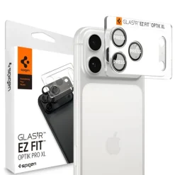 OSŁONA APARATU SPIGEN IPHONE 17 PRO MAX OPTIK PRO XL GLAS.TR ”EZ FIT” CAMERA PROTECTOR SILVER
