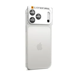 OSŁONA APARATU SPIGEN IPHONE 17 PRO MAX OPTIK PRO XL GLAS.TR ”EZ FIT” CAMERA PROTECTOR SILVER