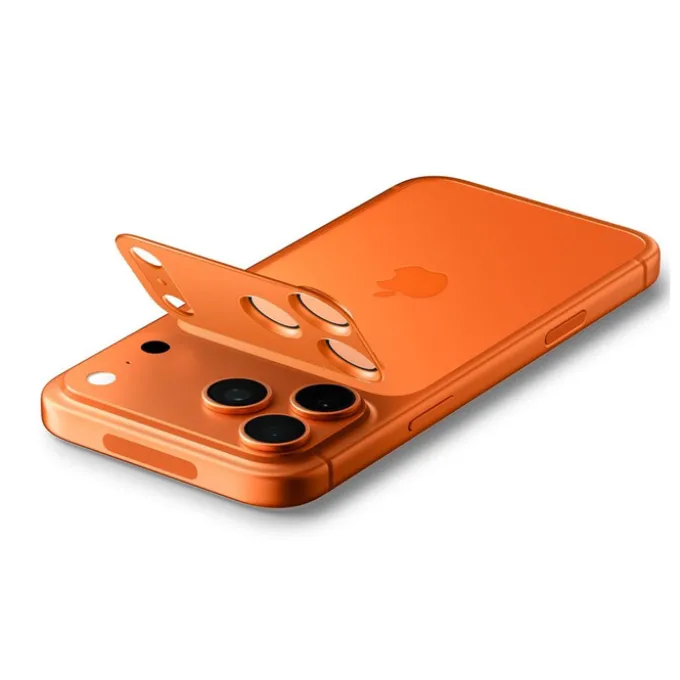 OSŁONA APARATU SPIGEN IPHONE 17 PRO OPTIK PRO XL GLAS.TR ”EZ FIT” CAMERA PROTECTOR ORANGE