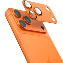 OSŁONA APARATU SPIGEN IPHONE 17 PRO MAX OPTIK PRO XL GLAS.TR ”EZ FIT” CAMERA PROTECTOR ORANGE