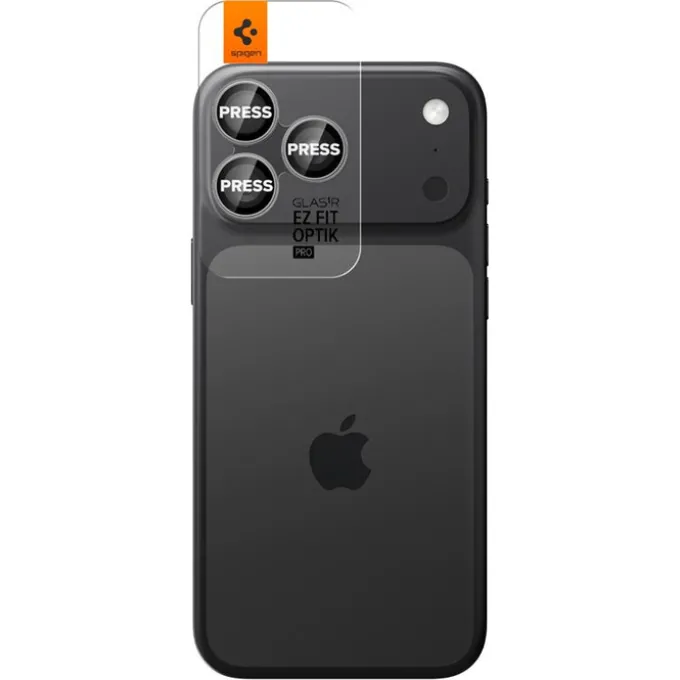 OSŁONA APARATU SPIGEN IPHONE 14 PRO / MAX / 15 PRO / MAX /16 PRO / MAX / 17 PRO / MAX OPTIK PRO GLAS.TR ”EZ FIT” 2-PACK GREY