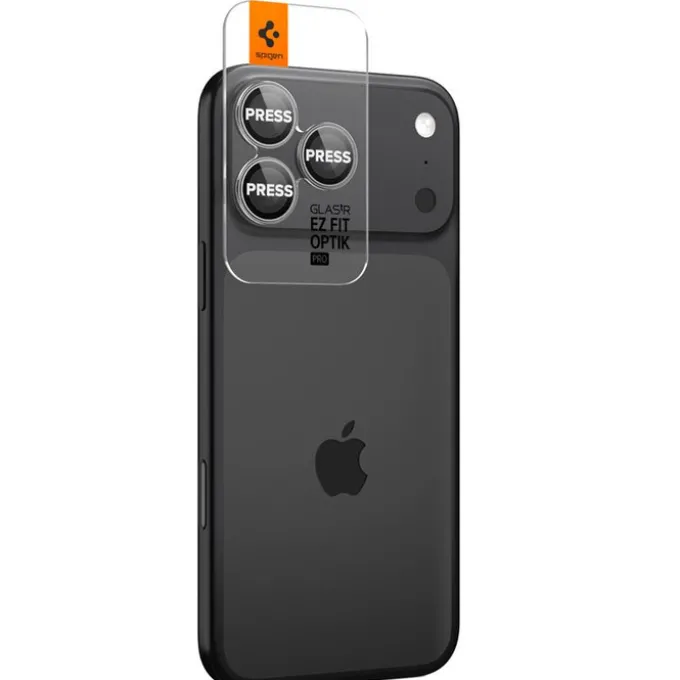 OSŁONA APARATU SPIGEN IPHONE 14 PRO / MAX / 15 PRO / MAX /16 PRO / MAX / 17 PRO / MAX OPTIK PRO GLAS.TR ”EZ FIT” 2-PACK GREY