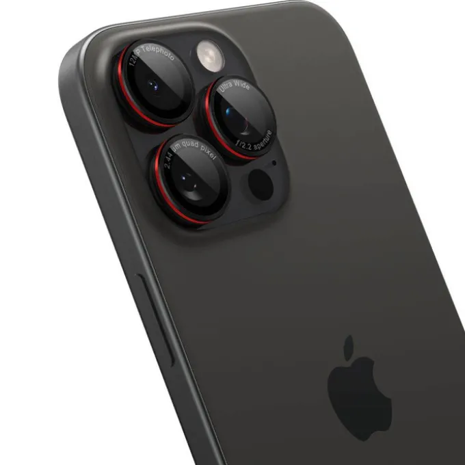 OSŁONA APARATU SPIGEN IPHONE 14 PRO / 14 PRO MAX / 15 PRO / 15 PRO MAX / 16 PRO / 16 PRO MAX OPTIK PRO L-SERIES GLAS.TR ”EZ FIT” 2-PACK BLACK
