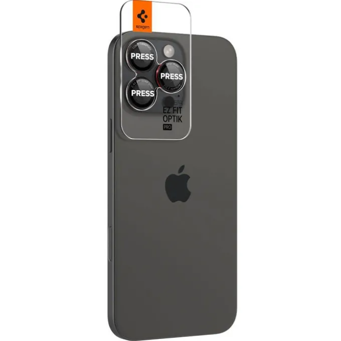 OSŁONA APARATU SPIGEN IPHONE 14 PRO / 14 PRO MAX / 15 PRO / 15 PRO MAX / 16 PRO / 16 PRO MAX OPTIK PRO L-SERIES GLAS.TR ”EZ FIT” 2-PACK BLACK