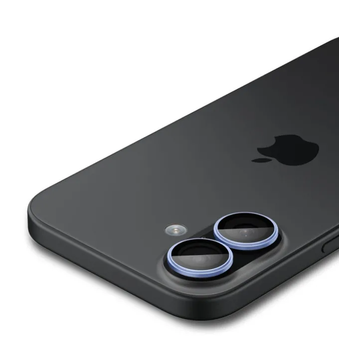 OSŁONA APARATU SPIGEN IPHONE 16 / 16 PLUS / 17 OPTIK PRO GLAS.TR ”EZ FIT” CAMERA PROTECTOR 2-PACK BLUE