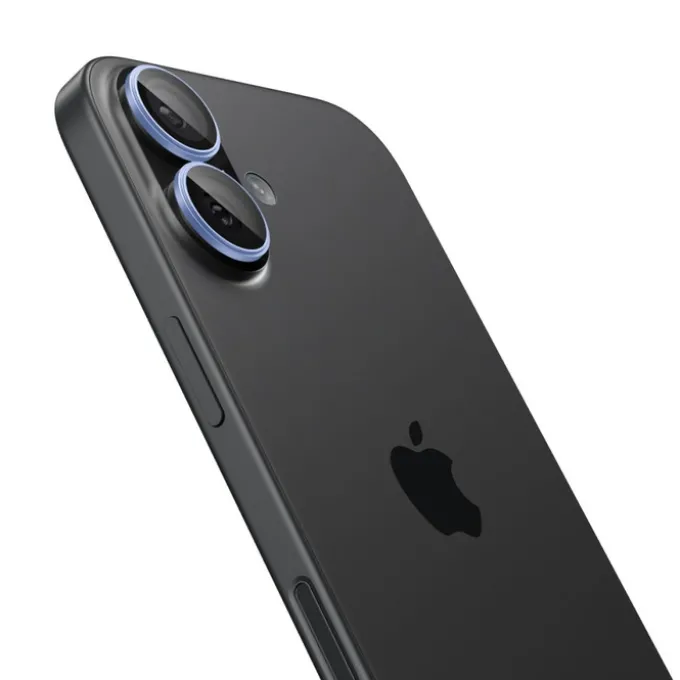 OSŁONA APARATU SPIGEN IPHONE 16 / 16 PLUS / 17 OPTIK PRO GLAS.TR ”EZ FIT” CAMERA PROTECTOR 2-PACK BLUE