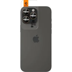 OSŁONA APARATU SPIGEN IPHONE 15 PRO / PRO MAX / 16 PRO / PRO MAX OPTIK PRO GLAS.TR ”EZ FIT” 2-PACK DESERT TITANIUM