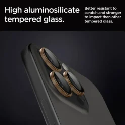 OSŁONA APARATU SPIGEN IPHONE 15 PRO / PRO MAX / 16 PRO / PRO MAX OPTIK PRO GLAS.TR ”EZ FIT” 2-PACK DESERT TITANIUM