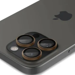 OSŁONA APARATU SPIGEN IPHONE 15 PRO / PRO MAX / 16 PRO / PRO MAX OPTIK PRO GLAS.TR ”EZ FIT” 2-PACK DESERT TITANIUM