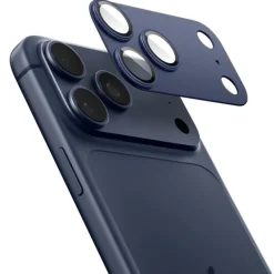 OSŁONA APARATU SPIGEN IPHONE 17 PRO MAX OPTIK PRO XL GLAS.TR ”EZ FIT” CAMERA PROTECTOR BLUE