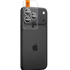 OSŁONA APARATU SPIGEN IPHONE 14 PRO / MAX / 15 PRO / MAX /16 PRO / MAX / 17 PRO / MAX OPTIK PRO GLAS.TR ”EZ FIT” 2-PACK SILVER