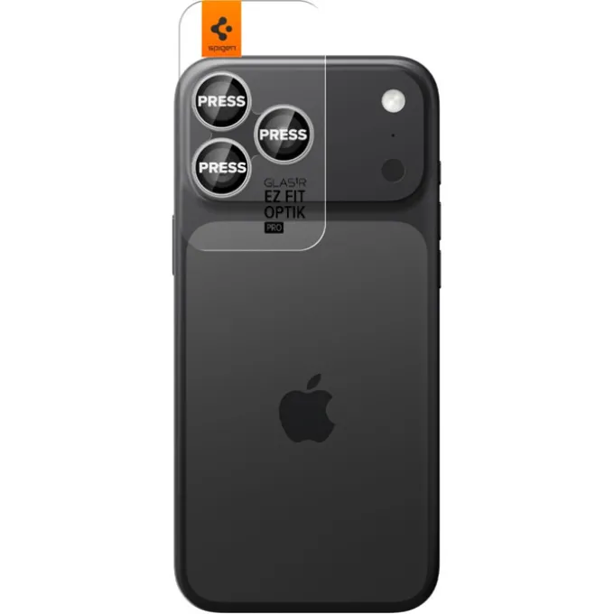 OSŁONA APARATU SPIGEN IPHONE 14 PRO / MAX / 15 PRO / MAX /16 PRO / MAX / 17 PRO / MAX OPTIK PRO GLAS.TR ”EZ FIT” 2-PACK SILVER