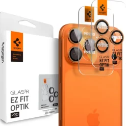 OSŁONA APARATU SPIGEN IPHONE 17 PRO / MAX OPTIK PRO GLAS.TR ”EZ FIT” 2-PACK ORANGE